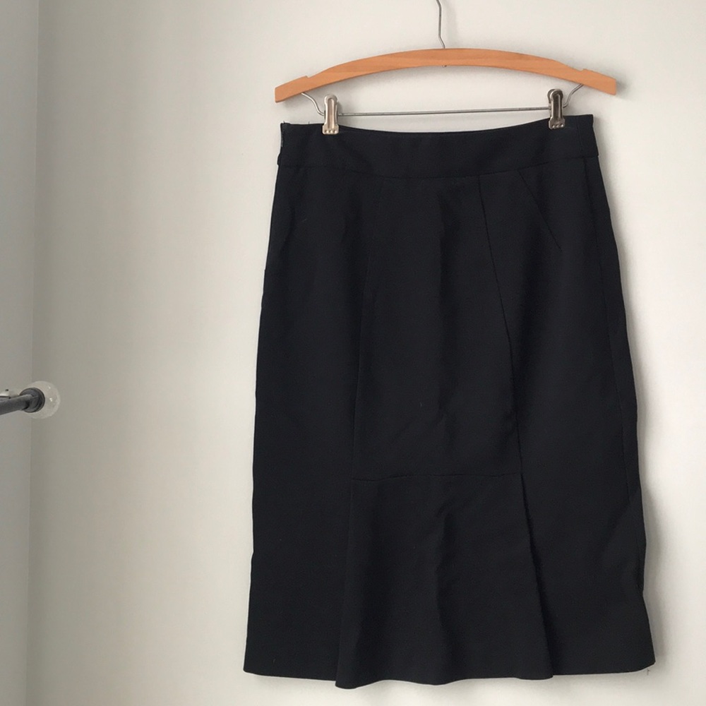 Vintage Diane von Furstenberg Black Cougarette pencil skirt